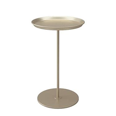 Imagem de Mesa de centro sofá mesa lateral pequena mesa redonda mesa de cabeceira móvel pequena mesa de centro sala de estar mesa lateral mesas centrais (L)