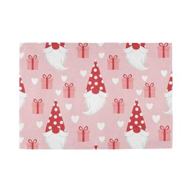 Imagem de Burbuja Jogo americano Gnomos, conjunto de 4, tapetes de mesa laváveis antiderrapantes, resistentes ao calor, para cozinha, mesa de jantar, ambientes internos e externos