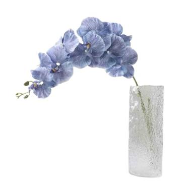 Imagem de VHDY85KA Decorações roxo azul simples Phalaenopsis simulação flores falsas sala de estar arranjo decorativo casa de fazenda