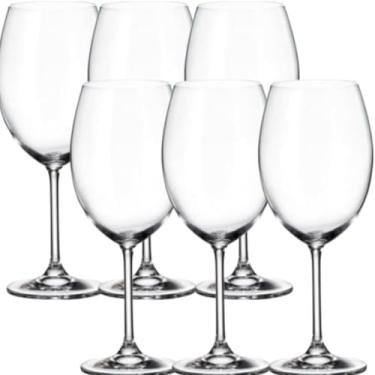 Imagem de Conjunto 6 Taças de Cristal Ecológico para Vinho e Espumante | Design Moderno e Elegante | Transparência Premium | Alta Resistência | Tacas para Jantar, Eventos e Presente