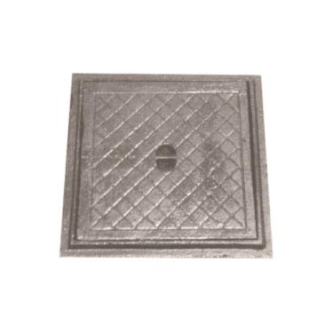 Imagem de Tampa Tampão de Chão Simples Ferro Fundido Inspeção 30x30cm