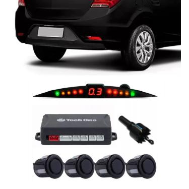 Imagem de Sensor Estacionamento Ré Preto Com Visor Slim Prisma 2013/18