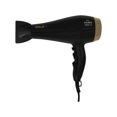Imagem de Secador de Cabelo GA.MA Italy Ceramic Ion Preto e Dourado 2200W 2 Velocidades Professional Gold Ion-Unissex