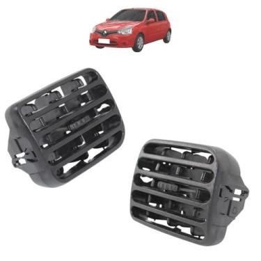 Imagem de Par Difusor Ar Clio Central 2000 01 02 03 04 Até 2016 Preto - Nat