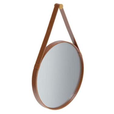 Imagem de Espelho Decorativo Para Sala De Estar Aqua 60cm Marrom - Imcal - IMCAL