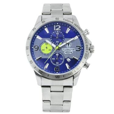 Imagem de Relógio Masculino de Aço Tuguir Analógico Infinity TGI37245 Prata e Az