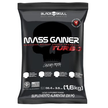 Imagem de Mass Gainer Turbo Refil - 1,6Kg - Black Skull-Unissex