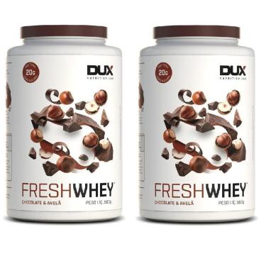 Imagem de 2x FreshWhey - Chocolate e Avelã - Dux Nutrition 900g-Unissex