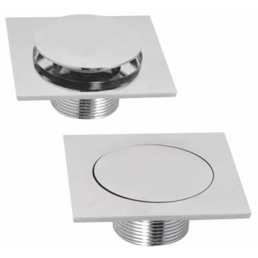 Imagem de Ralo Automatico Rainha Square 15x15 Titanium