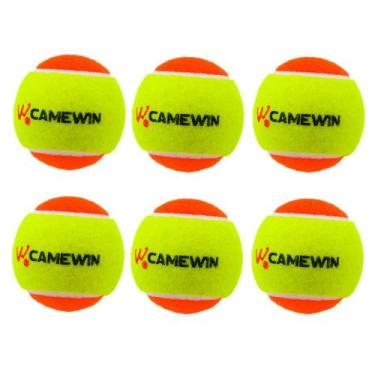 Imagem de Kit 6 Bolas de Beach Tennis Profissionais Camewin Esporte