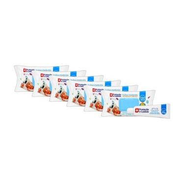Imagem de Kit 6 Toalhas Umedecidas Bebê Aloe Vera e Vitamina E 120 Unidades + Cr