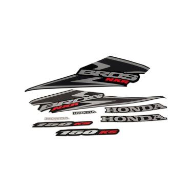 Imagem de Kit Jogo Adesivo Faixa Nxr Bros 150 2006 Ks Vermelha