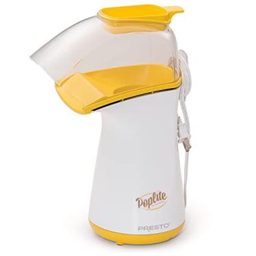 Imagem de Presto 04820 Poplite Popcorn Popper - Copo medidor embutido + manteiga derretida, fácil de limpar, envoltório de cordão embutido, 18 xícaras, amarelo