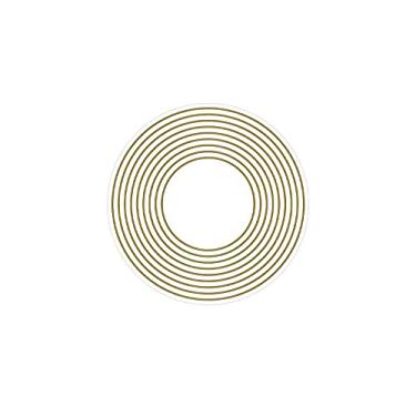 Imagem de Master Chi - Adesivo Radiônico 9 Círculos - Dourado - Geométrico - 2,5 cm - 24 unidades