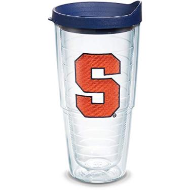 Imagem de Tervis Feito nos EUA com parede dupla Syracuse University laranja taça isolada mantém as bebidas frias e quentes, 680 g, logotipo principal