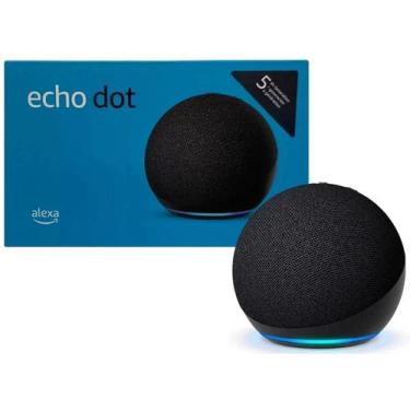 Imagem de Echo Dot 5 Geraçao Smart Speaker Com Alexa -  Glacier Black Preta