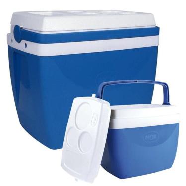 Imagem de Caixa Térmica 34 Litros + Caixa Térmica 12 Litros Azul MOR