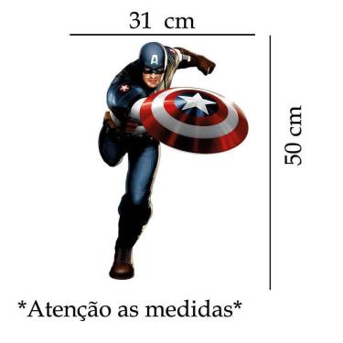 Imagem de Adesivo De Parede Capitão América Mod03
