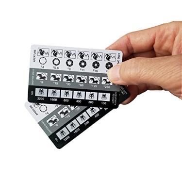 Imagem de (2 pacotes) DSLR/folhas de dicas de fotografia sem espelho cartão de referência de tamanho de cartão de crédito cabe no bolso/carteira/bolsa de câmera. Abertura, velocidade do obturador, triângulo de exposição e modo manual, para Canon, Sony e Nikon