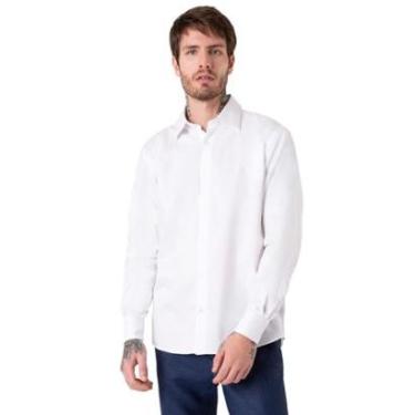 Imagem de Camisa VR Masculina Casual Cotton Stretch Branca-Masculino