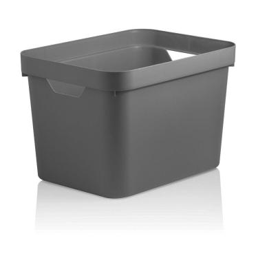 Imagem de Caixa Organizadora 36x27x24 Cm Cube Marca Ou Cor Chumbo Fumê