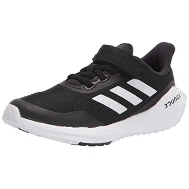 Imagem de adidas Tênis de corrida infantil unissex EQ21, Preto/branco/preto, 17