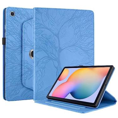Imagem de TIPOYOROO Capa para Samsung Galaxy Tab S6 Lite 2020/S6 Lite 2022 10,4 polegadas, capa giratória de 360° para Galaxy Tab S6 Lite (SM-P610/SM-P615/SM-P613/SM-P619) Capa de couro PU premium com suporte