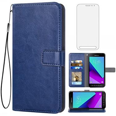 Imagem de Asuwish Compatível com Samsung Galaxy Xcover 4/4S Capa carteira de vidro temperado protetor de tela de couro capa flip suporte suporte acessórios celulares capas de telefone para Gaxaly X SM-G398