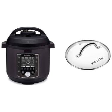 Imagem de Panela de Pressão Elétrica 10 em 1, 8L com Painel de LED e Tampa de Vidro, 110V, Instant Pot, Preta
