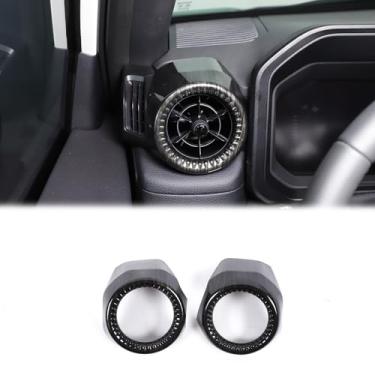 Imagem de Heutamo Tampa de saída de ar lateral do painel do carro compatível com Toyota Land Cruiser Prado 250 J250 LC250 2024 2025 acessórios, acabamento da tampa da saída de ar da placa do painel (padrão de