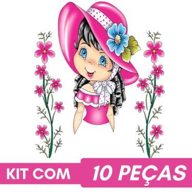 Imagem de Pano De Prato Para Fazer Saia Crochê Boneca Tina Com Glitter Kit Com 1