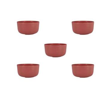 Imagem de Kit 5 Cumbuca Tigela Bowl Caldo Sobremesa Sopa Sorvete Fibra de Trigo 