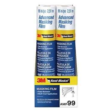 Imagem de 3M Hand-Masker Película de máscara avançada, 2,5 m x 27,4 m, AMF99-8C, 8 rolos