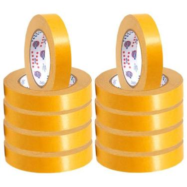 Imagem de Kit 10 Fitas Dupla Face De Papel Carpete Eurocel 19mm X 30m