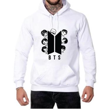 Imagem de Moletom Canguru com capuz BTS - Urban Vibes, Branco, G