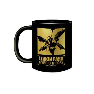 Imagem de Caneca de Porcelana Preta Banda Linkin Park Hybrid Theory - VilelaGG