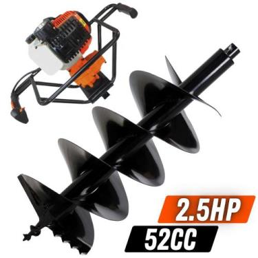 Imagem de Perfurador de Solo Vulcan VPS520 2T 52cc com Broca 80x30cm Possui Arra