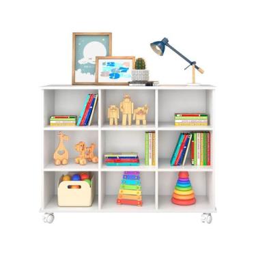 Imagem de Nicho Organizador Com Rodízios 6 Nichos Encanto Feliz -Branco Branco -