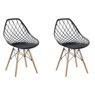 Imagem de Conjunto 2 Cadeiras Clarice Cloe Madeira Preto