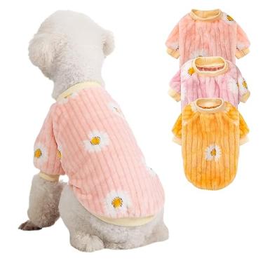 Imagem de Kyaringtso Suéter para cachorro, pacote com 3 suéteres para cães pequenos, roupas para cães pequenos menina menino, suéter de cachorro ultra macio e quente casaco para cachorro para inverno e Natal (GG, rosa tingido+roxo tingido+amarelo tingido)