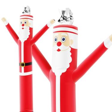 Imagem de LookOurWay Tubo inflável Air Dancers acessório masculino - 2,8 m de altura Wacky Wacky Waving inflável dançante cara (soprador não incluído) - Tema de Natal - Papai Noel