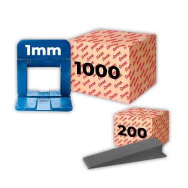 Imagem de Kit Espaçador Nivelador Eco C/500/1000 Pçs Mais Cunha de Nivelamento E