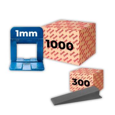 Imagem de Kit Espaçador Nivelador Eco C/500/1000 Pçs Mais Cunha de Nivelamento E