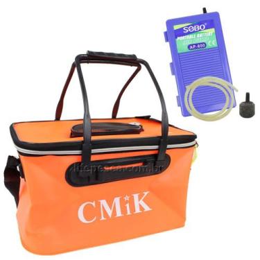 Imagem de Kit Transisca Flexível Para Iscas Vivas + Oxigenador Portátil Air Pump