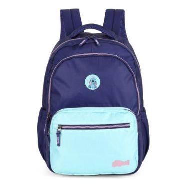 Imagem de Mochila de costas Stitch Juvenil Cor Roxa Oficial Luxcel 