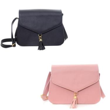 Imagem de Kit 2 Bolsa Feminina Pequena Tiracolo Clucth Elegante Básica - M R N C