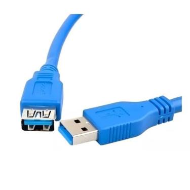 Imagem de Cabo Usb 3.0 A Macho X Usb A Femea 5M Az Tebera  Kit 3 Cabos