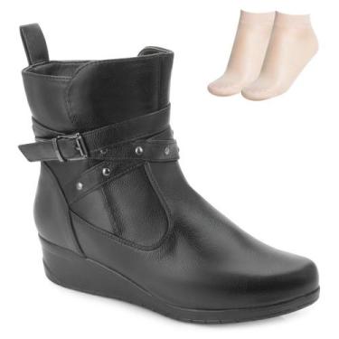 Imagem de Bota Anabela Pink Moon e Meia MC25-71161, Preto, 36