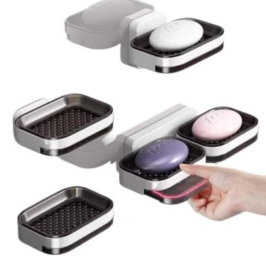 Imagem de Porta-Sabonete DrenáVel Com Dupla Camada e Suporte de Parede(DUPLA CAMADA)