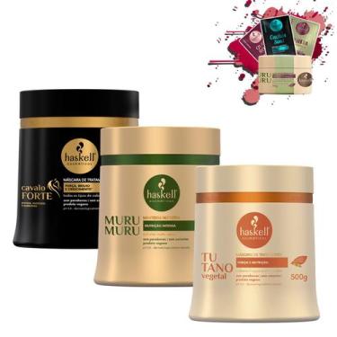 Imagem de Kit Máscaras Haskell Cronograma Capilar Cabelos Frágeis 500g